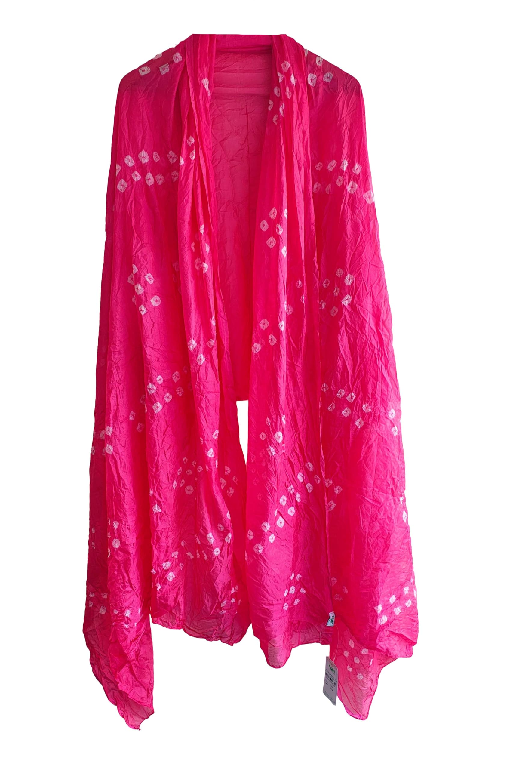 Multicolor Tie-Dye SIlk Dupatta, Handcrafted Bandhani Style, Ethnic Scarf-image-1