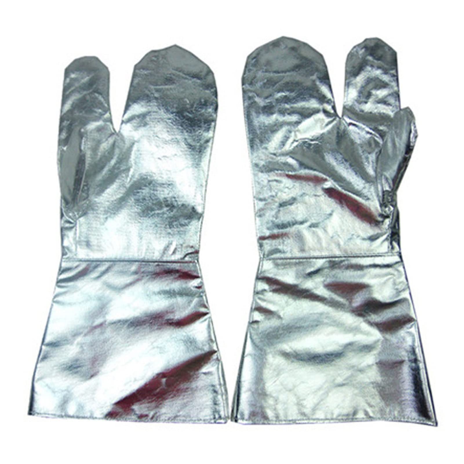 PIWINE Gartenhandschuhe, schnittfeste Handschuhe, feuerfeste Handschuhe, DREI-Finger-Aluminiumfolie-isolierte Handschuhe, hochtemperaturbeständige Handschuhe, Grillhandschuhe, Schweißhandschuhe