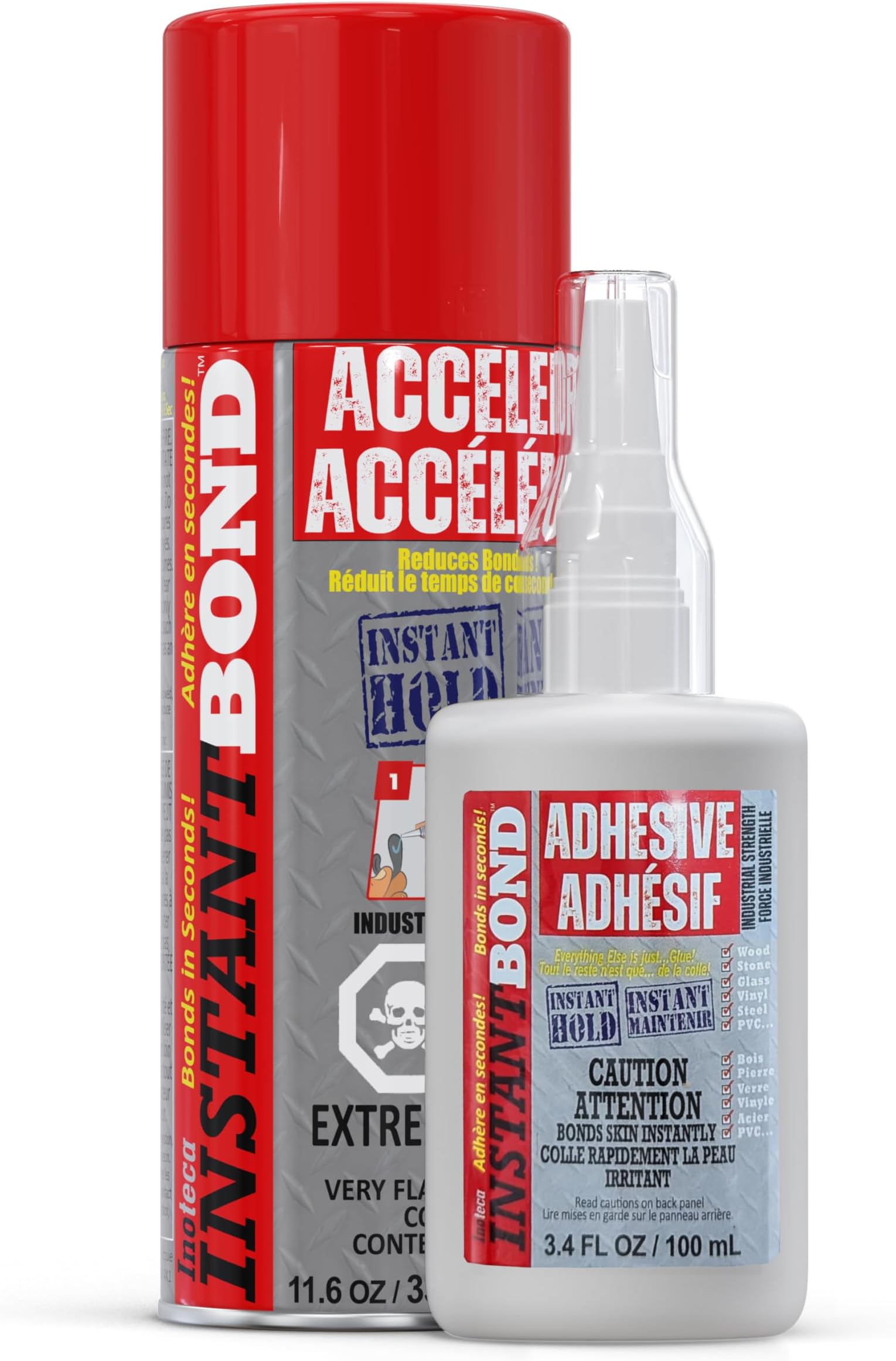 CA Glue with Activator All Industries Large - Clear - 100ml/400ml Industrial Strength All Purpose Cyanoacrylate Glue