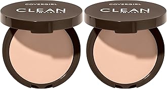 Clean Invisible Pressed Powder, Lightweight, Breathable, Vegan Formula, Creamy Natural 120, 0.38oz (Pack of 2)