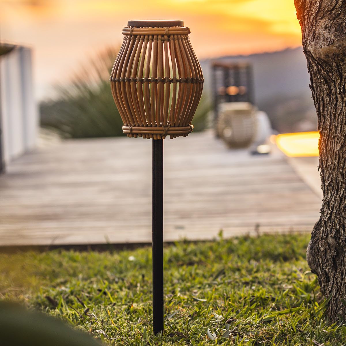 SILVINA H 70cm Naturalna lampa solarna LED z pilotem