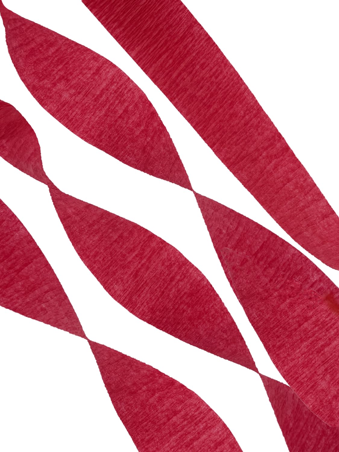 Bordowe serpentyny z krepy Cabernet, łącznie 4 rolki, wyprodukowano w USA