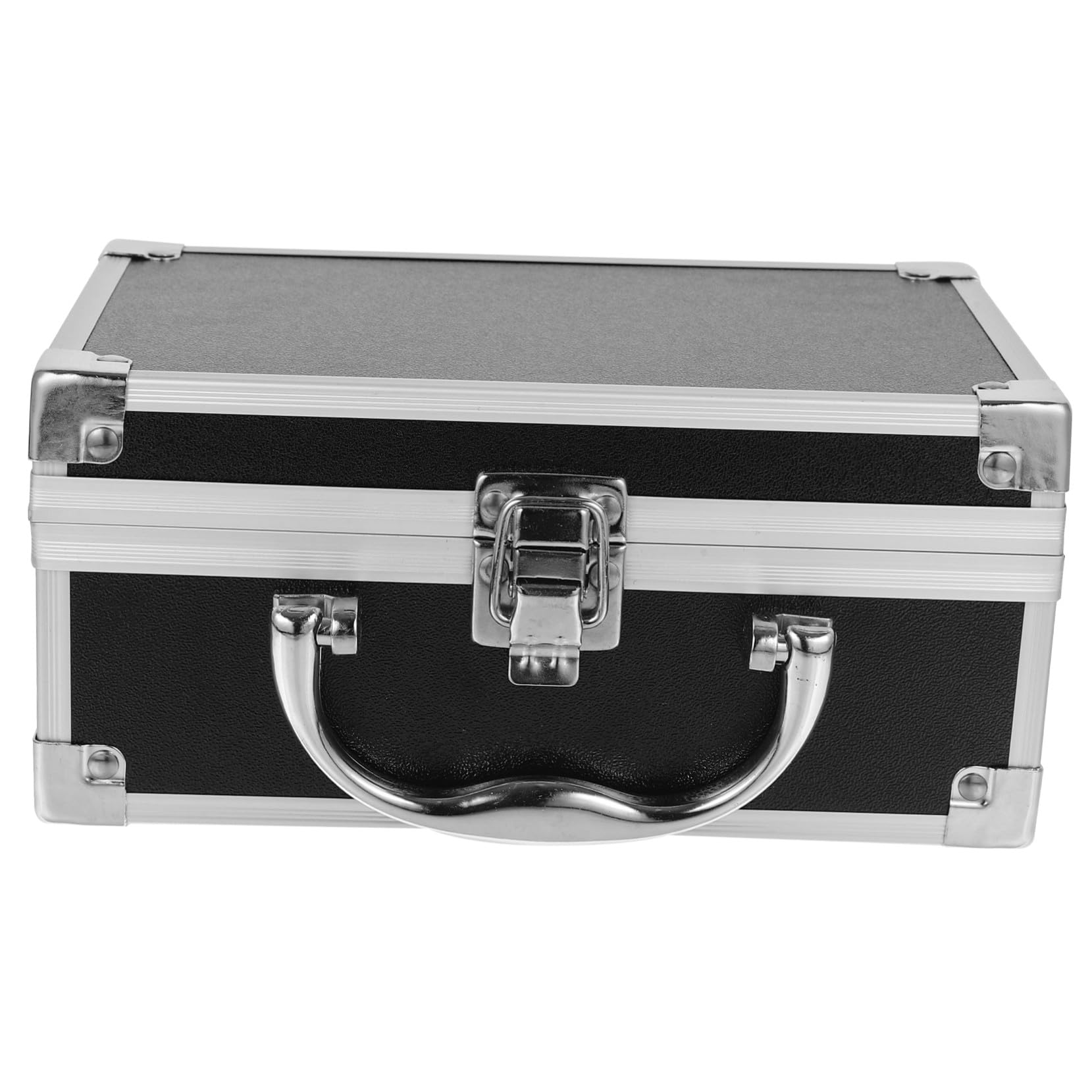 Valigetta Cosmetici Portatile in Lega di Alluminio Nera Organizer Compatto per Trucco e Accessori Custodia da Viaggio Elegante e Versatile per Professionisti e Uso Quotidiano