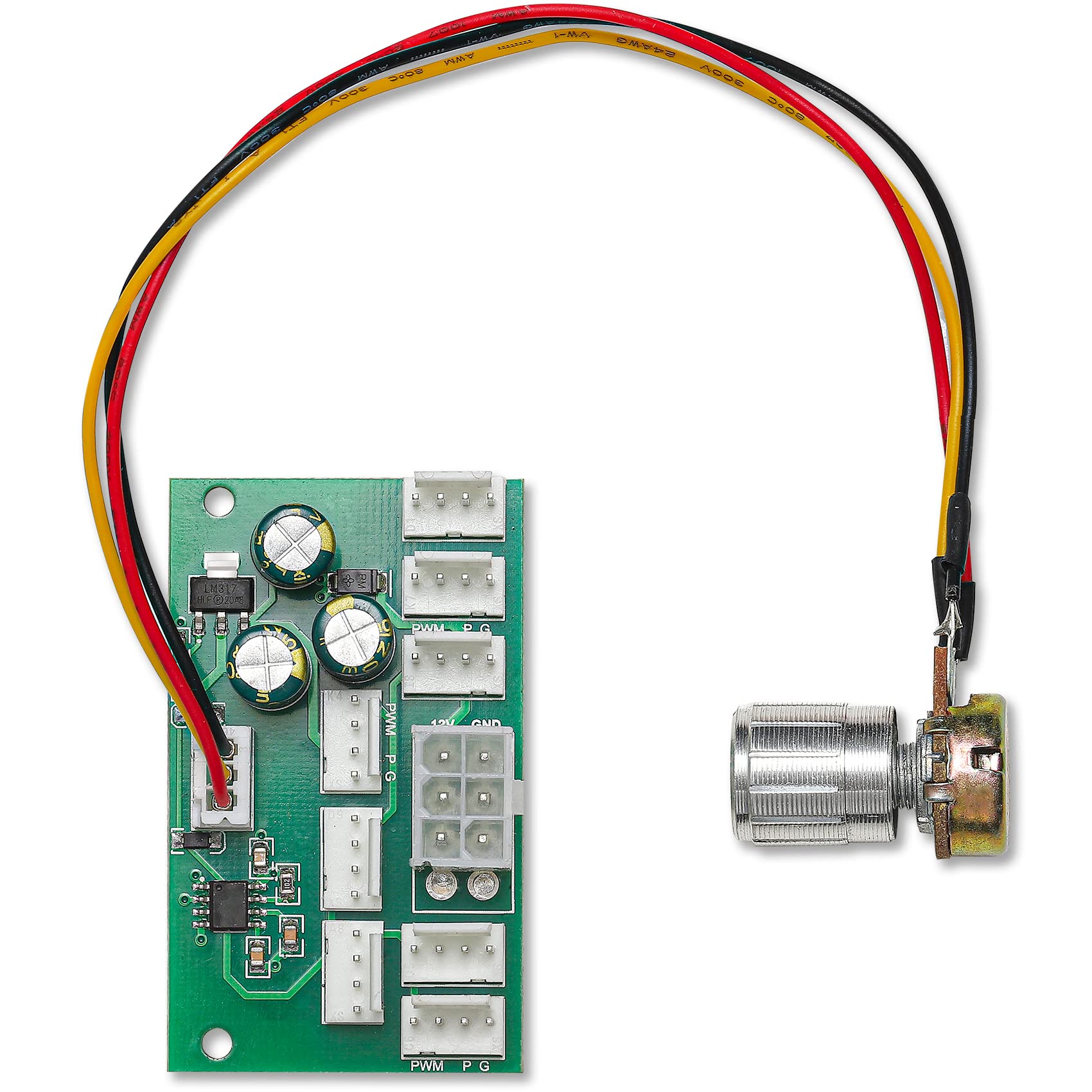 Buy PWM Fan Hub, PC Fan Splitter Controller Used 6Pin Power with Rotary