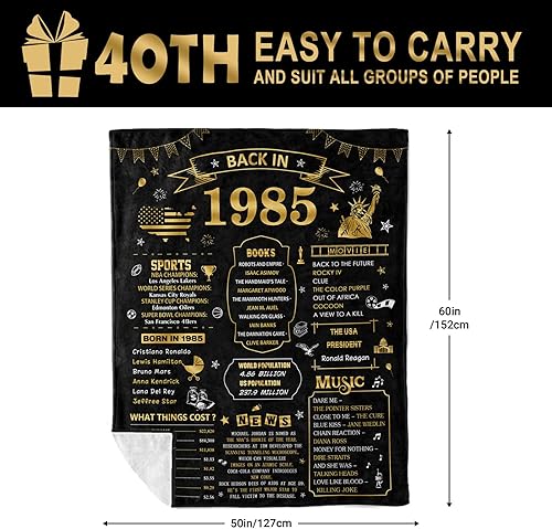 Miniatura 5 de Regalos de cumpleaños número 40 para mujeres y hombres, regalos de cumpleaños de 40 años para mujeres, regalos únicos de cumpleaños de 40 años para