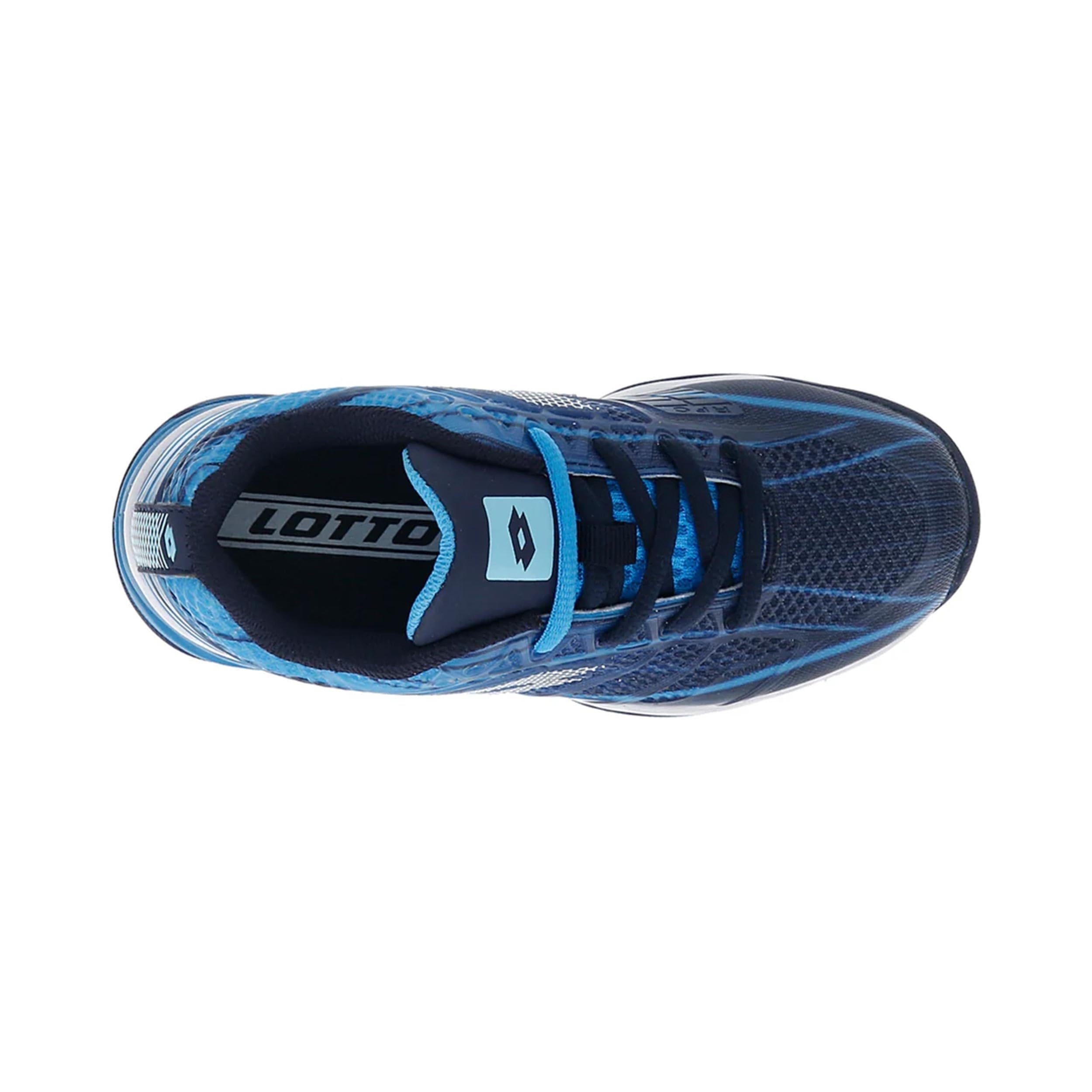 Lotto Bambini Mirage 300 AC Scarpe da Tennis Scarpa per Tutte Le Superfici Blu - Bianco 35