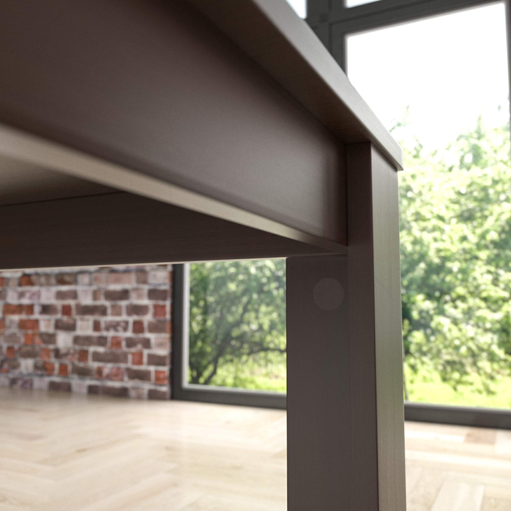 Vida Designs Medina Tavolo da Pranzo a 4 Posti, in Legno MDF, Rettangolare, Moderno, per Cucina e Sala da Pranzo, Colore: Noce
