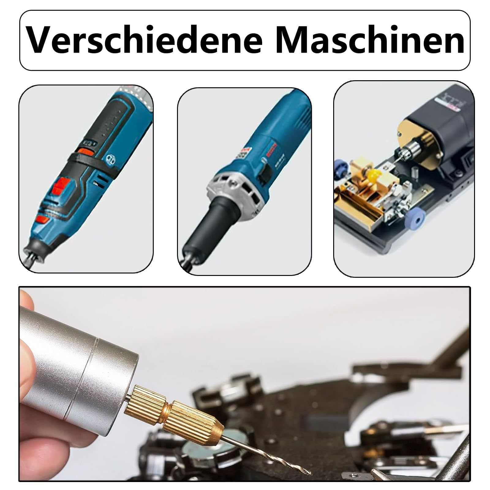 Drilax Diamantbohrer-Set 20 tlg. 1 mm, 1,5 mm, 2mm, 2,5 mm für Seeglas, Glas, Edelsteine & Schmuck | Passend für Dremel