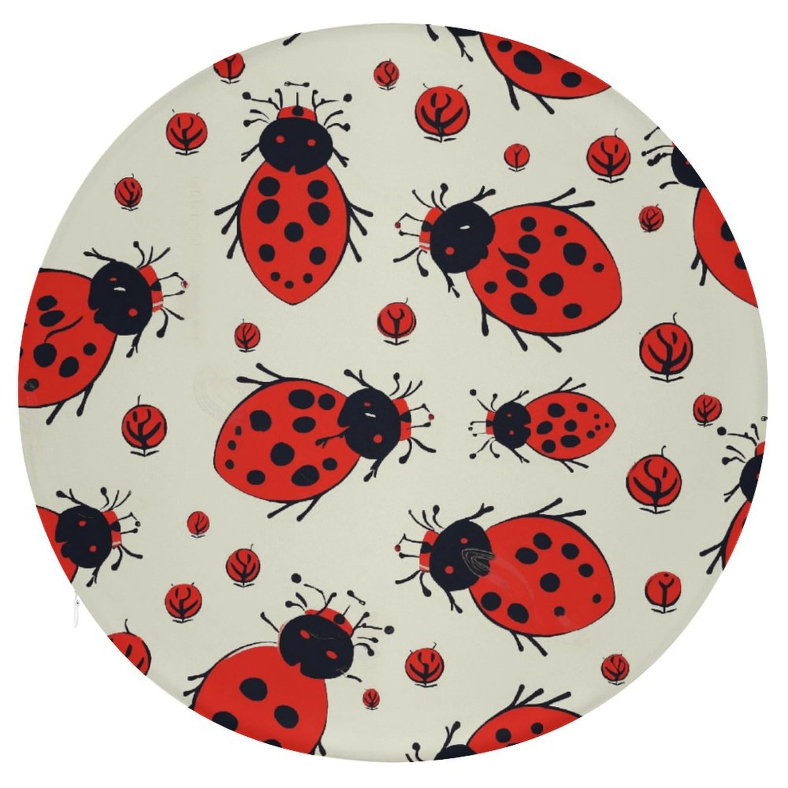 Housses de siège de chaise rondes amovibles et lavables pour cuisine rouge
