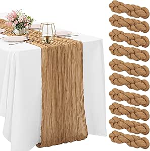 Amazon.com: 10 Pack Nude Cheesecloth Table Runner 10FT Boho Gauze