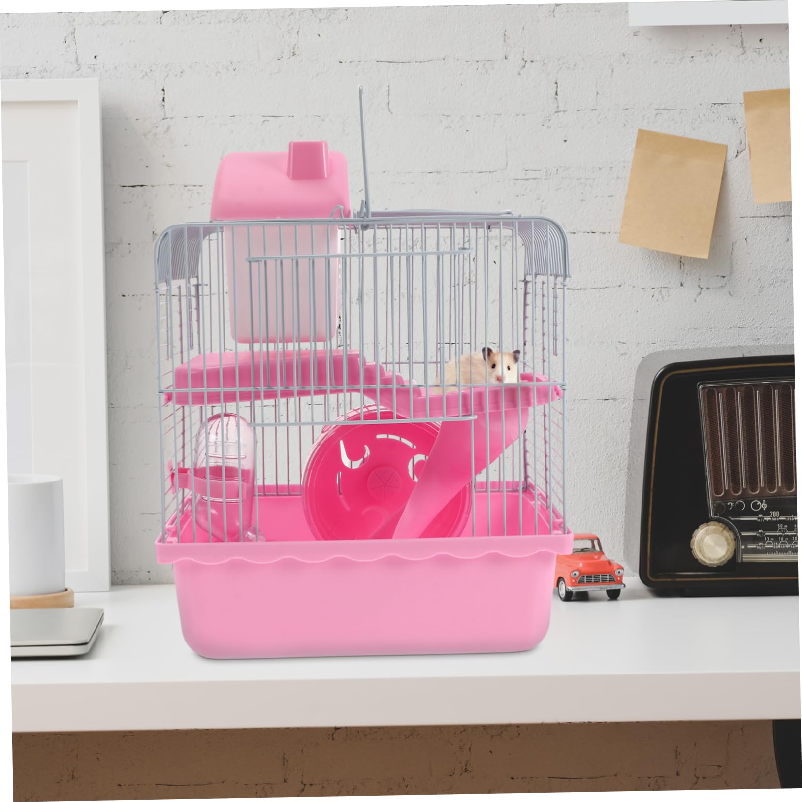 Toddmomy Cage à Hamster Double Couche en Plastique Rose, Petite Maison pour Hamster, Cachette pour Animaux de Compagnie, Jouet Rat, Usage Intérieur