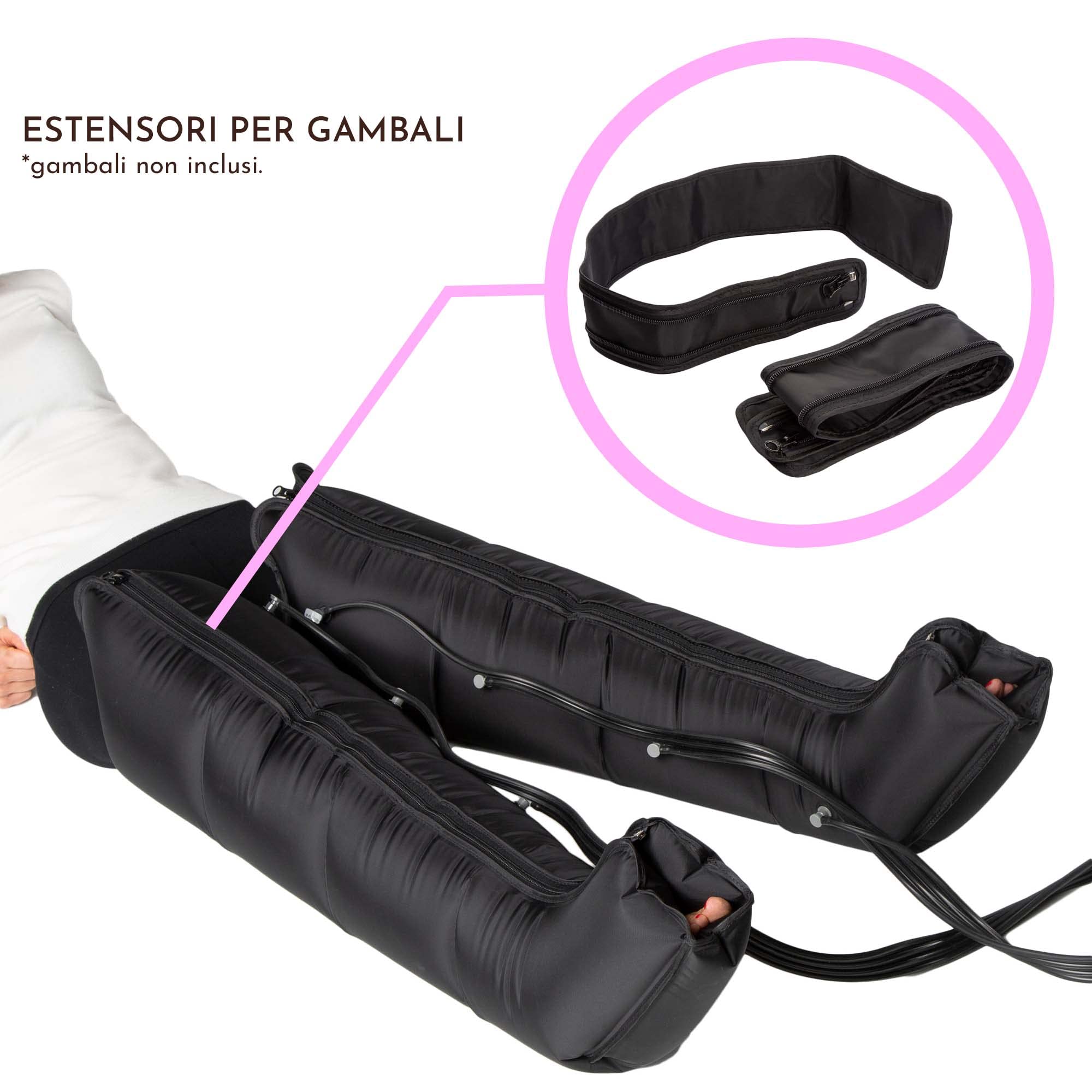 Dinamicamed® Estensori per Gambali da Pressoterapia – Coppia di Estensori Compatibili con Gambali Dinamicamed PRO e PREMIUM
