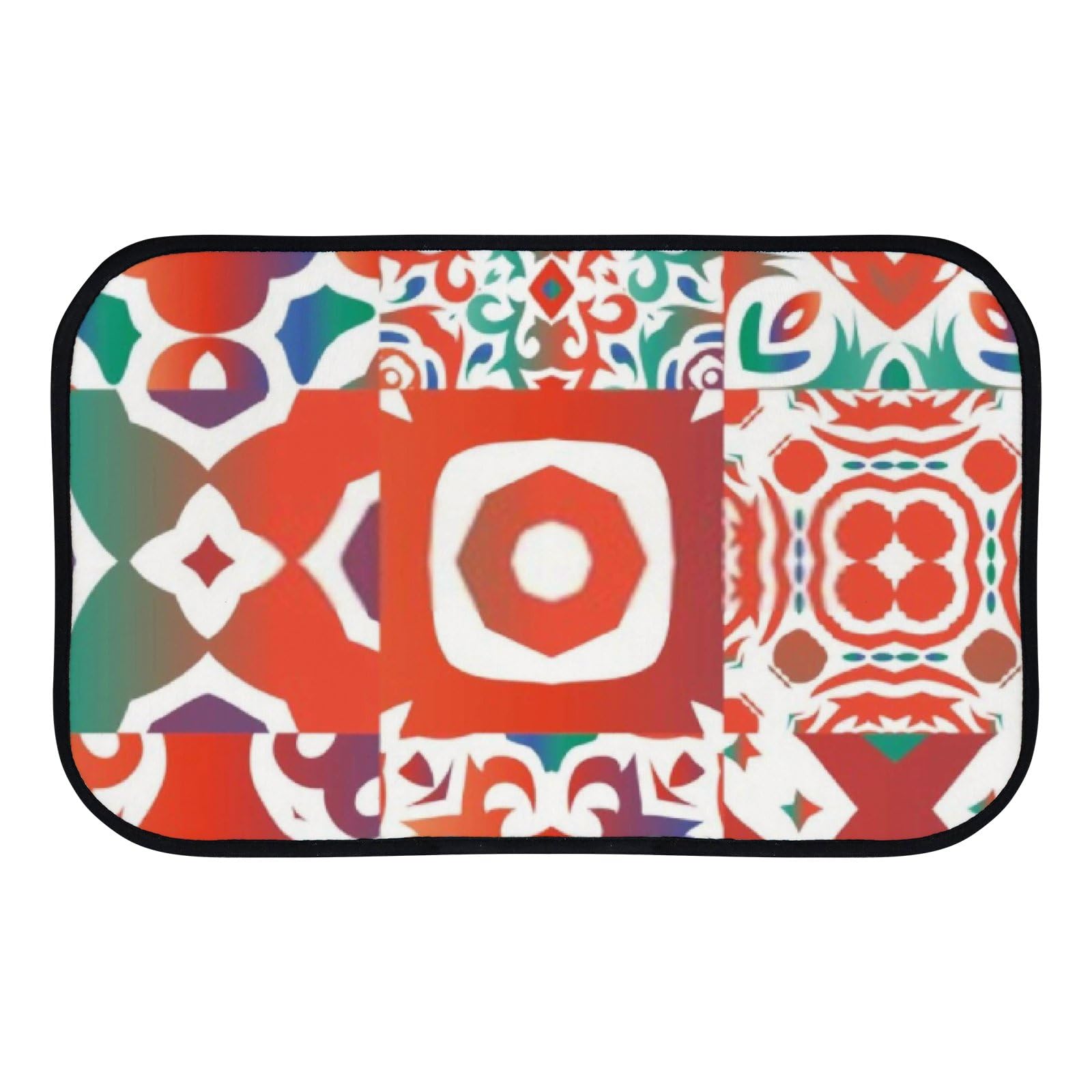 Nuansexi Bathroom Rugs Talavera Mexico Tiles Decor Floor Mats Non Slip Bathmat Doormat Tub Mat Coral Velvet Absorbent Entrance Carpet Mats Machine Washable Bedroom Decor