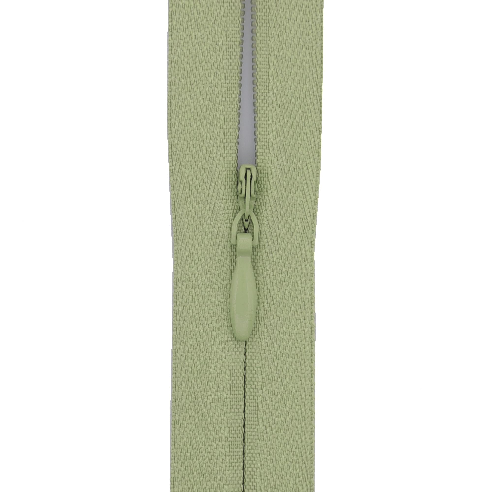 Y-Connection Yellow Sage Green #3 Woven Tape Invisible Zip (Close End), 12 Inch (30.5Cm) For Skirts, Dress Side-Seams & Small Lumbar Cushions - Professional Nylon Coil Zips For Sewing & Dressmaking - 1 Zip (Yellow Sage Green)
