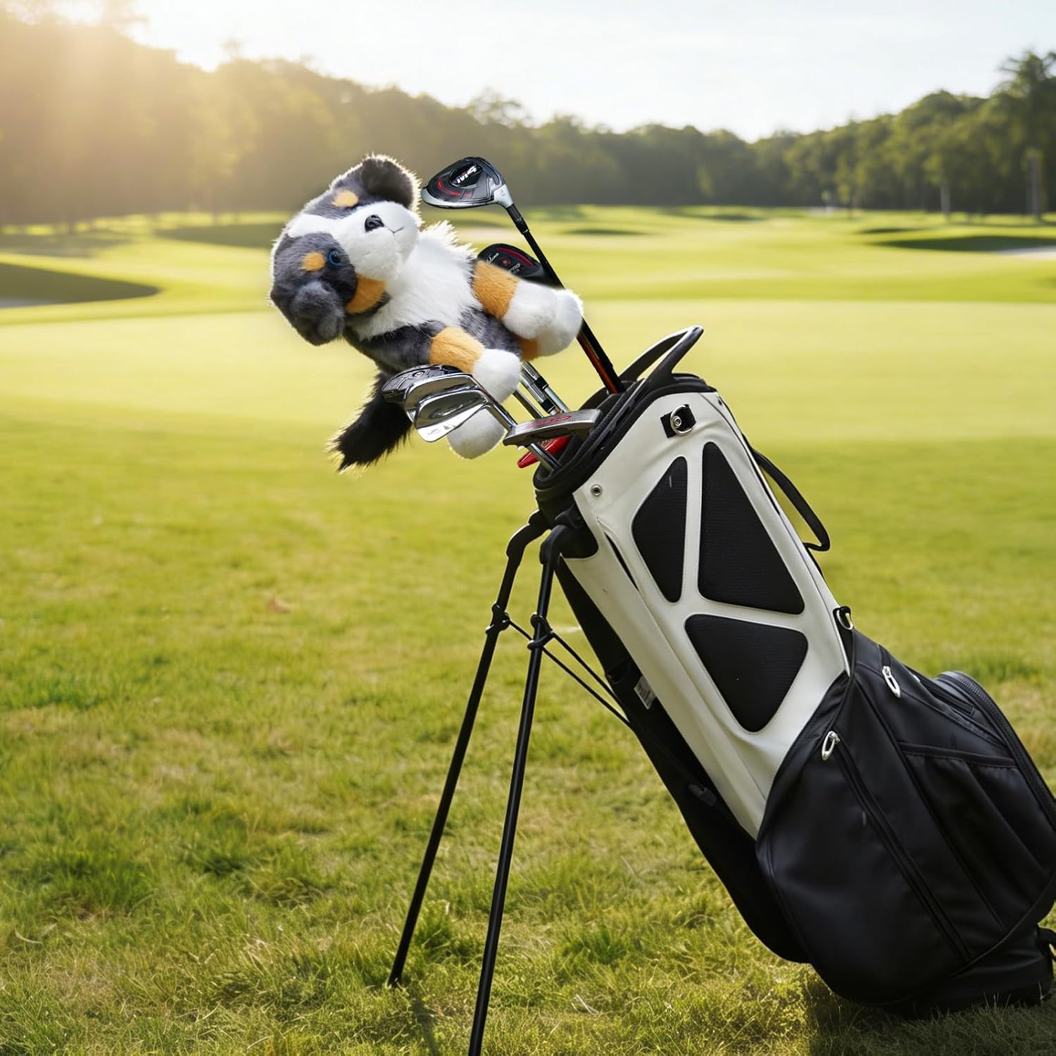 mytag Driver Headcover Dog Collection, Funny Stylish Golf Club Head Covers, Cute Plush Driver Head Cover