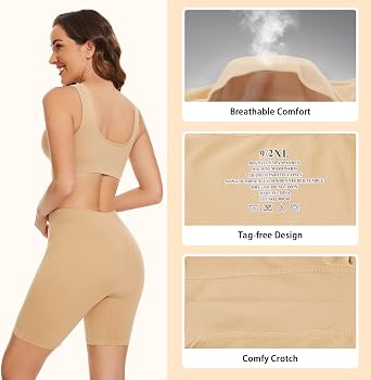 SIHOHAN Women Anti Chafing Shorts Seamless Slip Shorts for Under Dresses