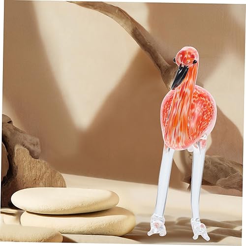 Miniatura 8 de Decoración de flamenco Ornamento de vidrieras Cristal Flamingo Modelo Escritorio único Dec