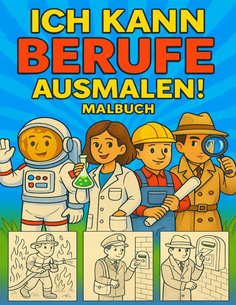 Ich kann Berufe ausmalen!: Tolles Malbuch für Kinder – Spielerisch Berufe entdecken | Kreativ, lehrreich & mit großen Ausmalbildern