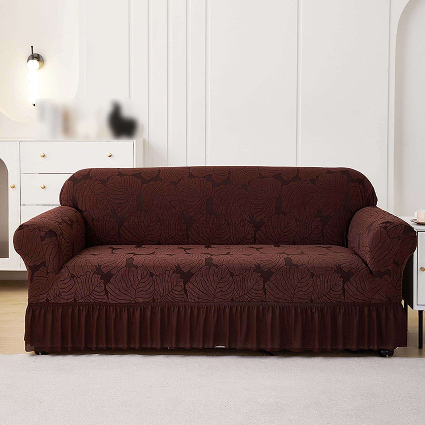 Pers C Sofa Over, 1/2/3/4 Seater Sofa Slipcover All-Inclusive Stretch Sofa Overs Dustproof Washable Sofa Slipcovers With Skirt For Living Room Home Decor(Size:2 Seater(145-185Cm),Olor:c)