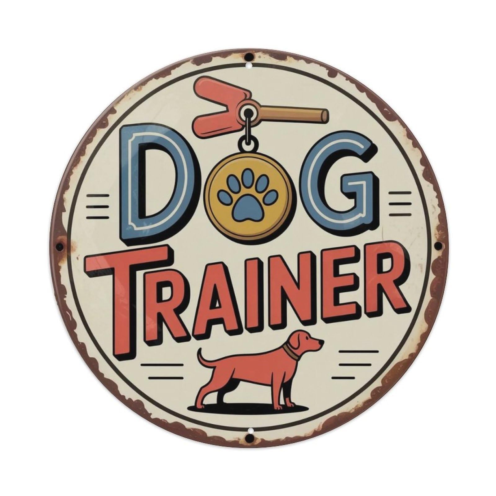 Dog Trainer Metal Tin Sign Plaque