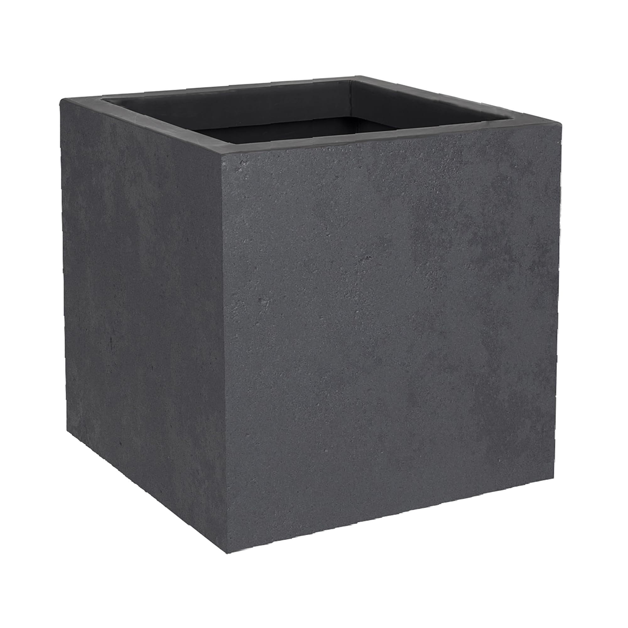 EDA Volcania'Up Vierkante Pot 21 L Imitatiesteen Decor Enkelwandig Wateropslagzone 29 5 X Cm Kiezelgrijs 750656829