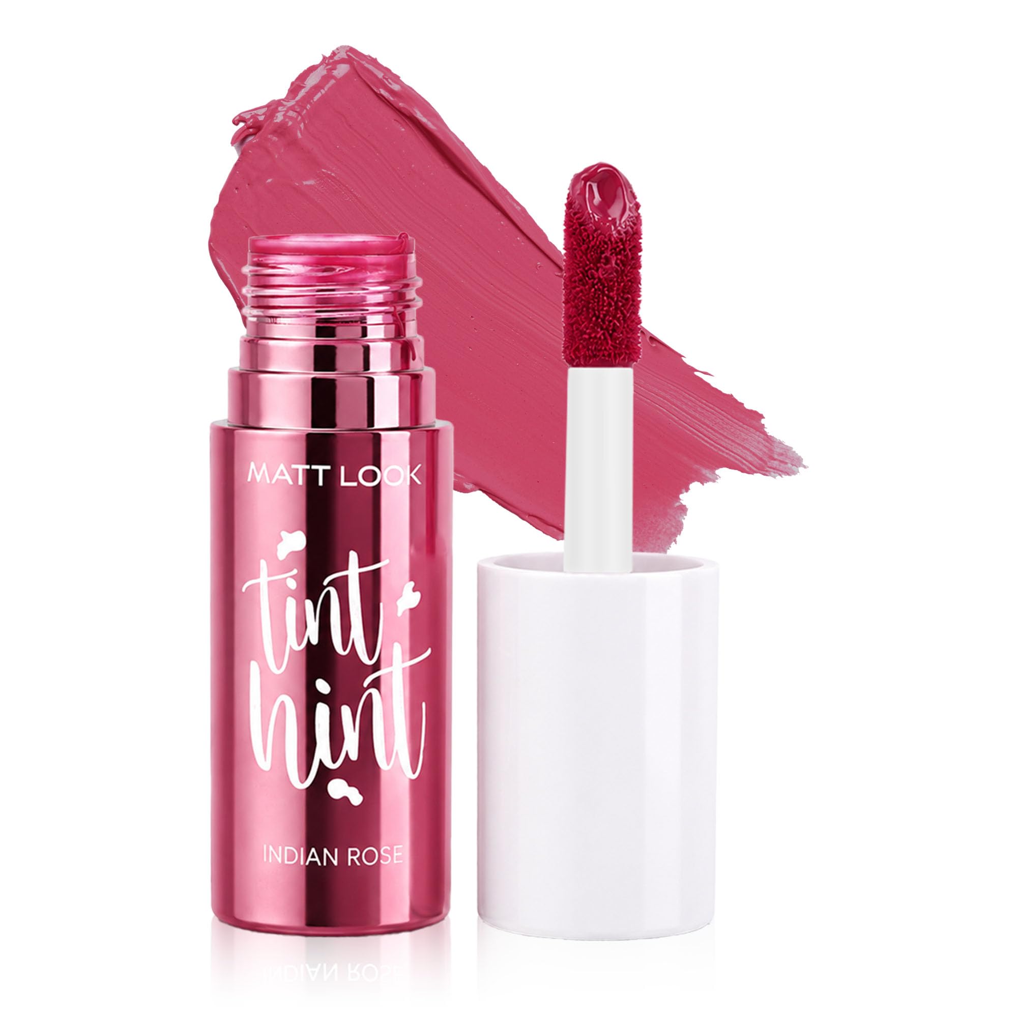 MATT LOOK Tint Hint Lip & Cheek Color | Glossy Effect | Effortless Application | Enriched With Sunflower Seed Oil | Long Lasting Liquid Blusher (Turkish Pink,5ml)-image-42