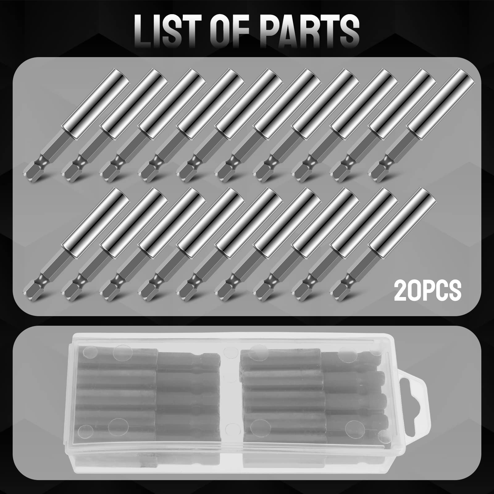 Fixinus Lot De 3 Porte-ebouts Agnétiques à Changeent Rapide 1/4