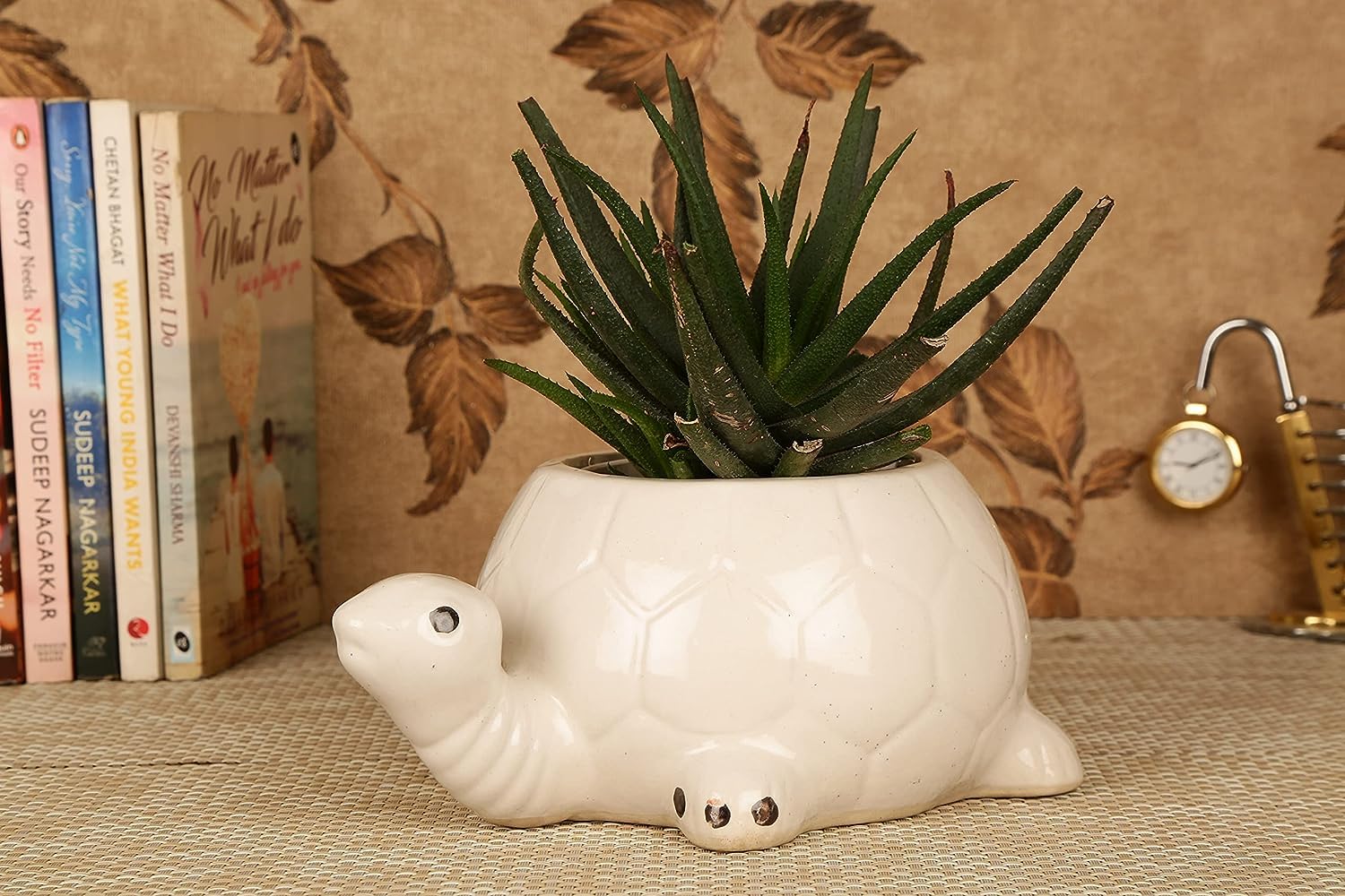 Shagun Farm White Tortoise Shaped Ceramic Indoor Flower Pot 6 inch Ideal for Table, shelfs(23 x 15 x 10) cm Pack of 1 (B0CCSCN1C9) Amazon Price History, Amazon Price Tracker