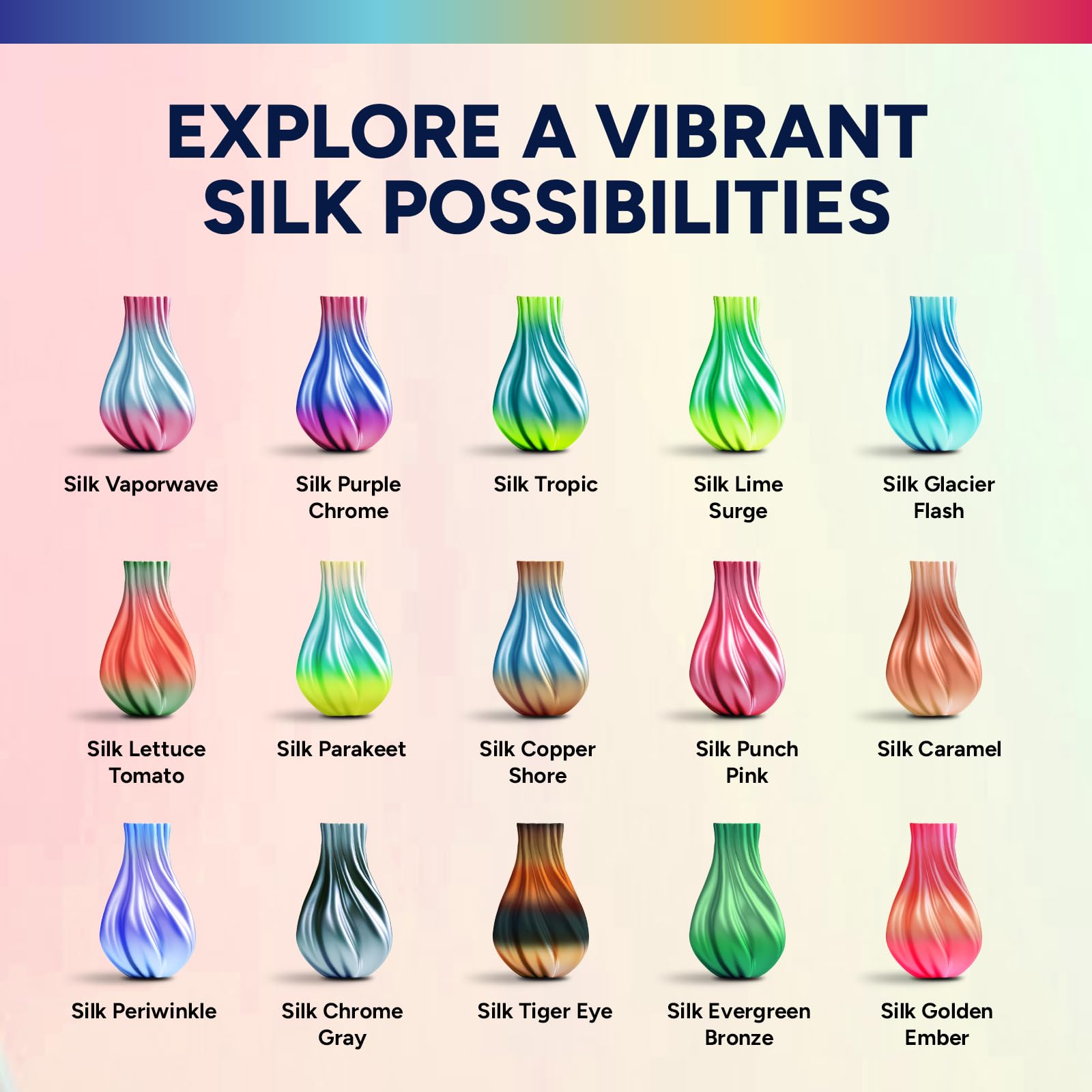 OVERTURE Silk PLA filament 1,75 mm, 1 kg, filament do drukarki 3D, jedwabny filament PLA, dokładność pomiaru +/- 0,03 mm (Silk Lime Surge)