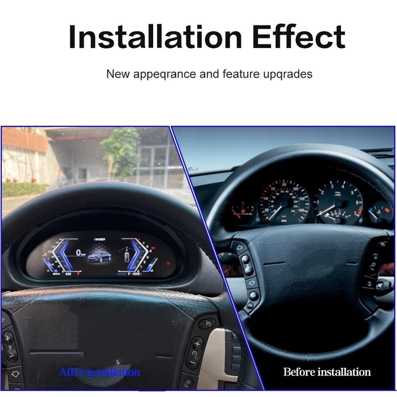 Cyfrowy miernik Do Bmw Serii 3 M3 1998-2006 Wyświetlacz Head Up | LCD Samochodu Deska Rozdzielcza Cyfrowy Klaster Instrument Prędkościomierz Wielofunkcyjny