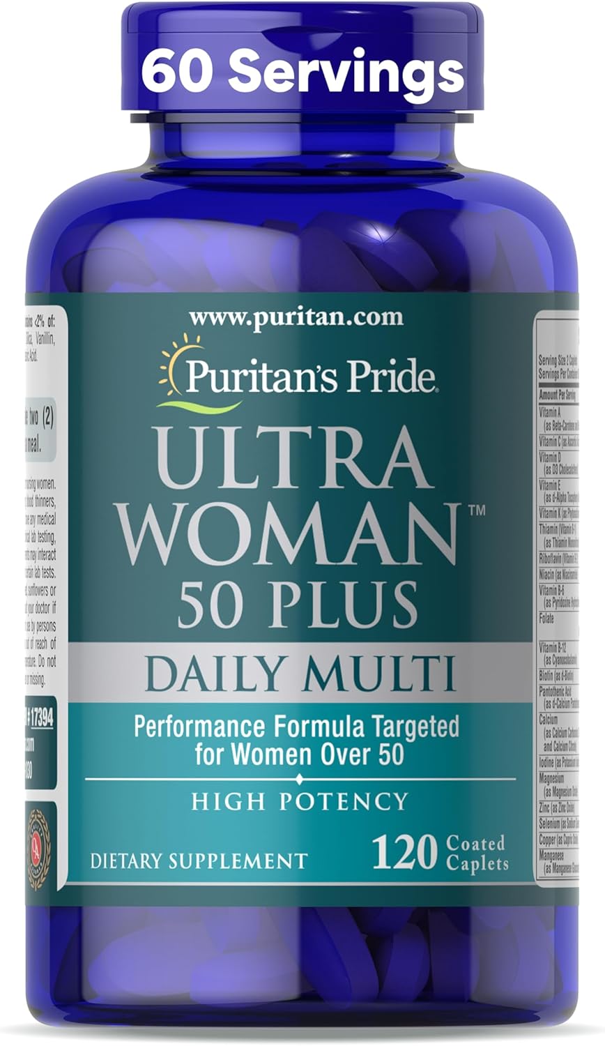 Puritan's Pride Ultra Woman 50 Plus High Potency Performance Time Release Daily Multivitamin with Zinc