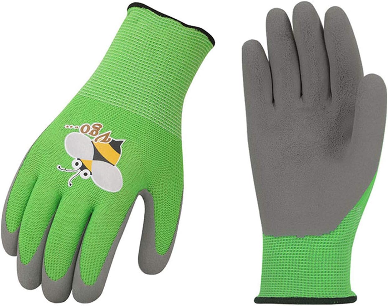 Vgo 3-Pairs Age 5-7 Kids Latex Gardening Gloves Work Gloves (XXS, KID-RB6013): Home Improvement