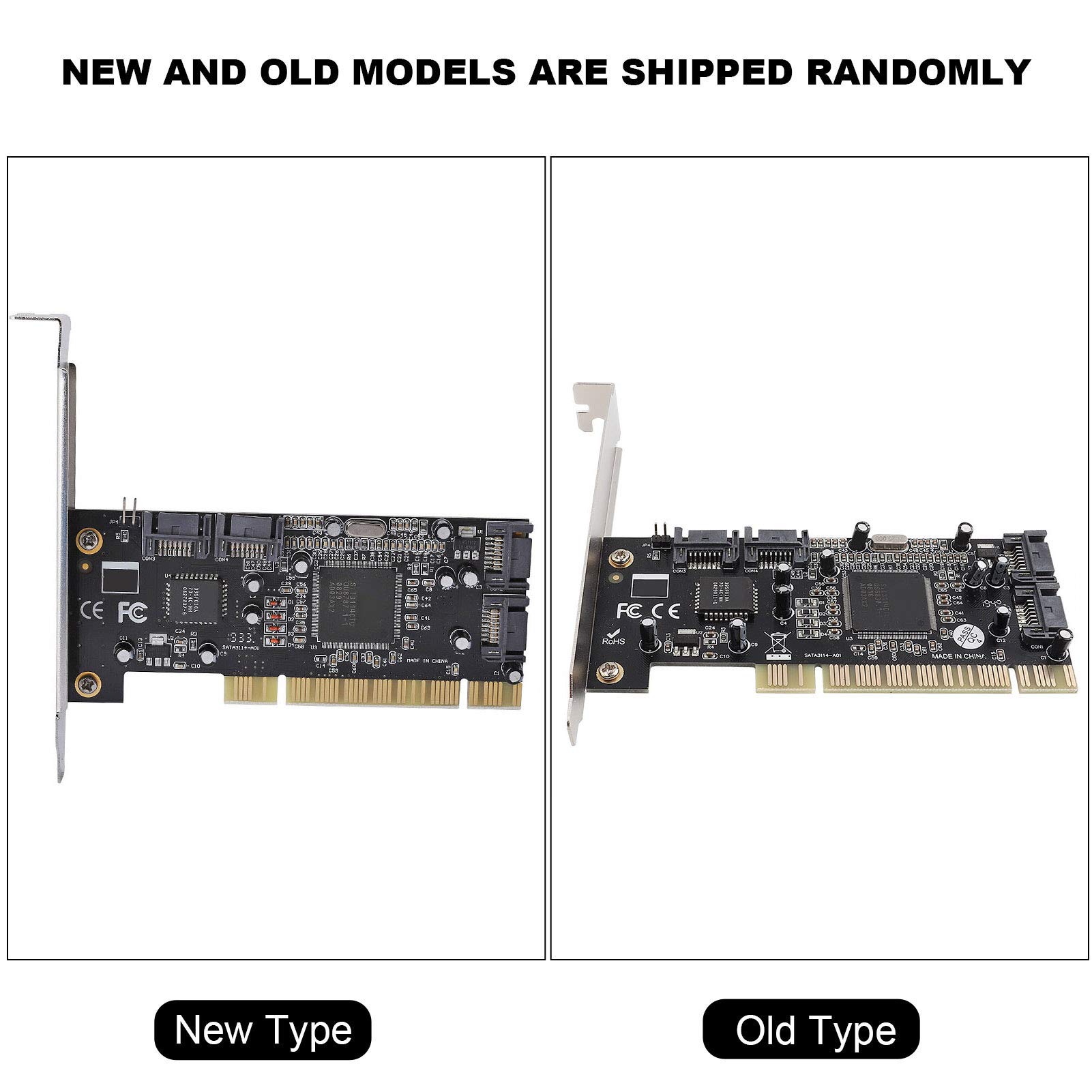 Jectse Scheda Controller PCI SATA a 4 Porte Interne Con Chipset Sil3114 da 1,5 Gbps - Raid per Espansione Interna