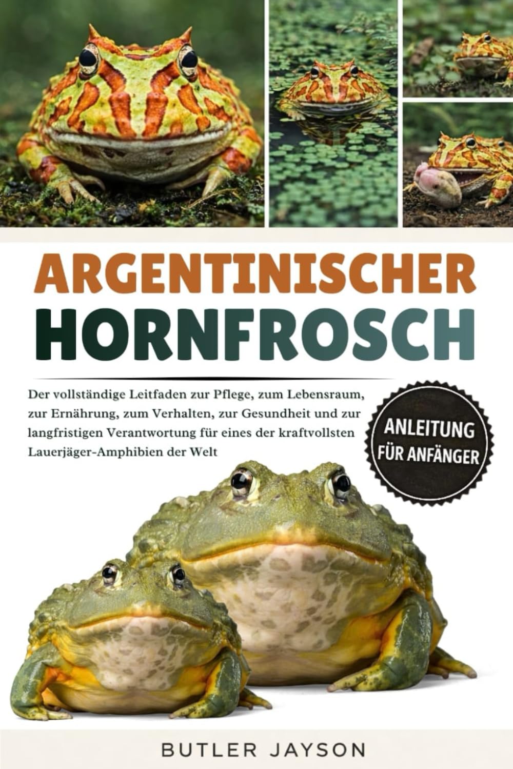 ARGENTINISCHER HORNFROSCH: Der vollständige Leitfaden zur Pflege, zum Lebensraum, zur Ernährung, zum Verhalten, zur Gesundheit und zur langfristigen ... kraftvollsten Lauerjäger-Amphibien der Welt