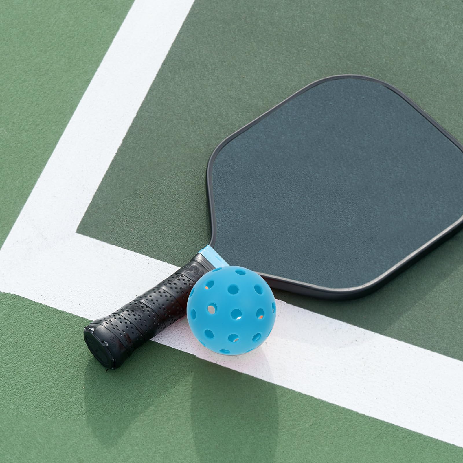 20 Pickleball-Übungsbälle mit 40 Löchern – 74 mm Hohlkammer-Pickleball-Sportbälle mit Luftzirkulation für das Indoor-Training, leise Schlagbälle, gelb