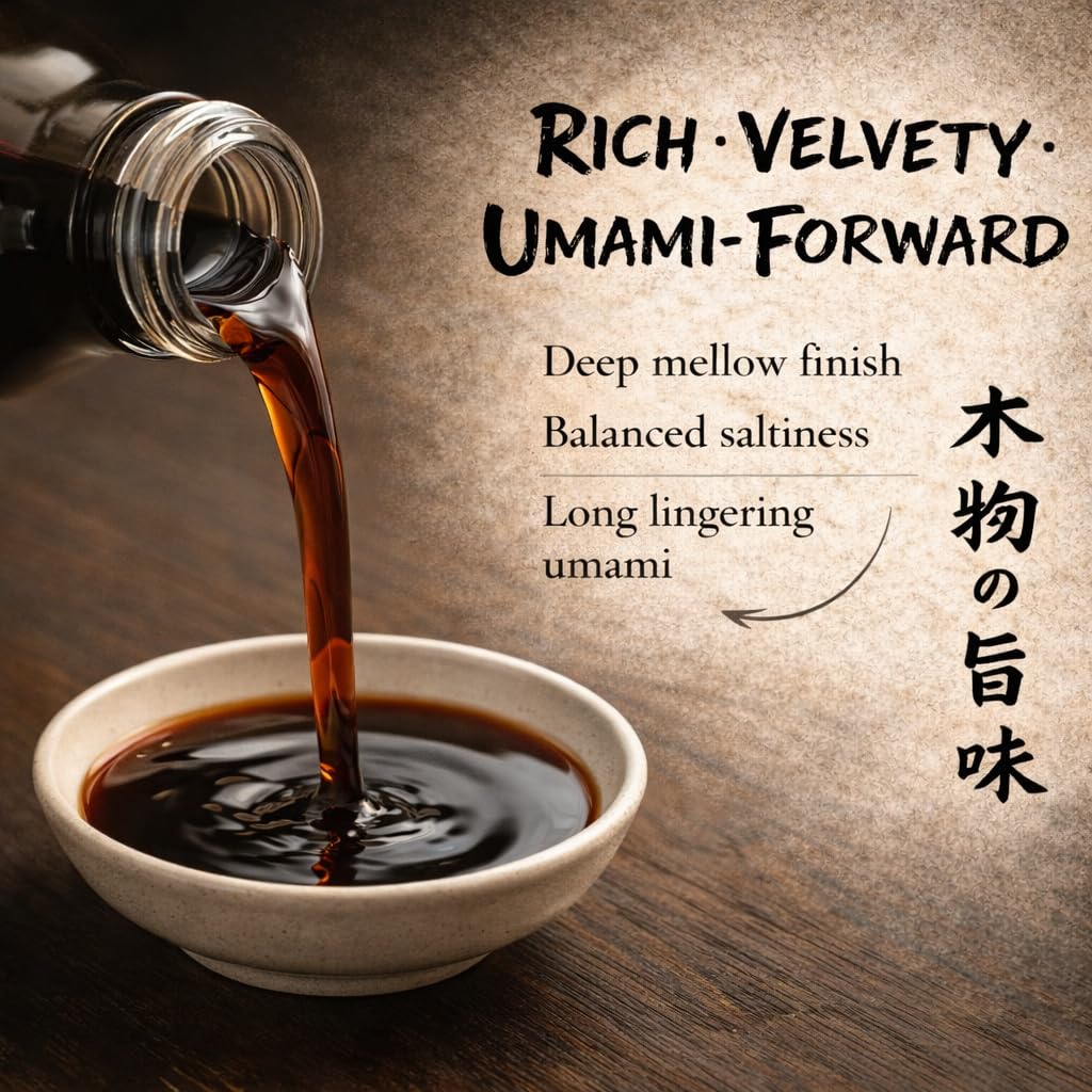 Nihon-Ichi Premium Organic Shoyu – Artisan Handcrafted Small-Batch Double-Brewed Soy Sauce – 2 Year Aged, Naturally Fermented in Wooden Barrels – Non-GMO – Japanese Flavor – 16.9 fl oz Glass Bottle