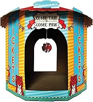 Vista 9 de Casa para gatos con rascador y hierba gatera incluida - Camión de comida