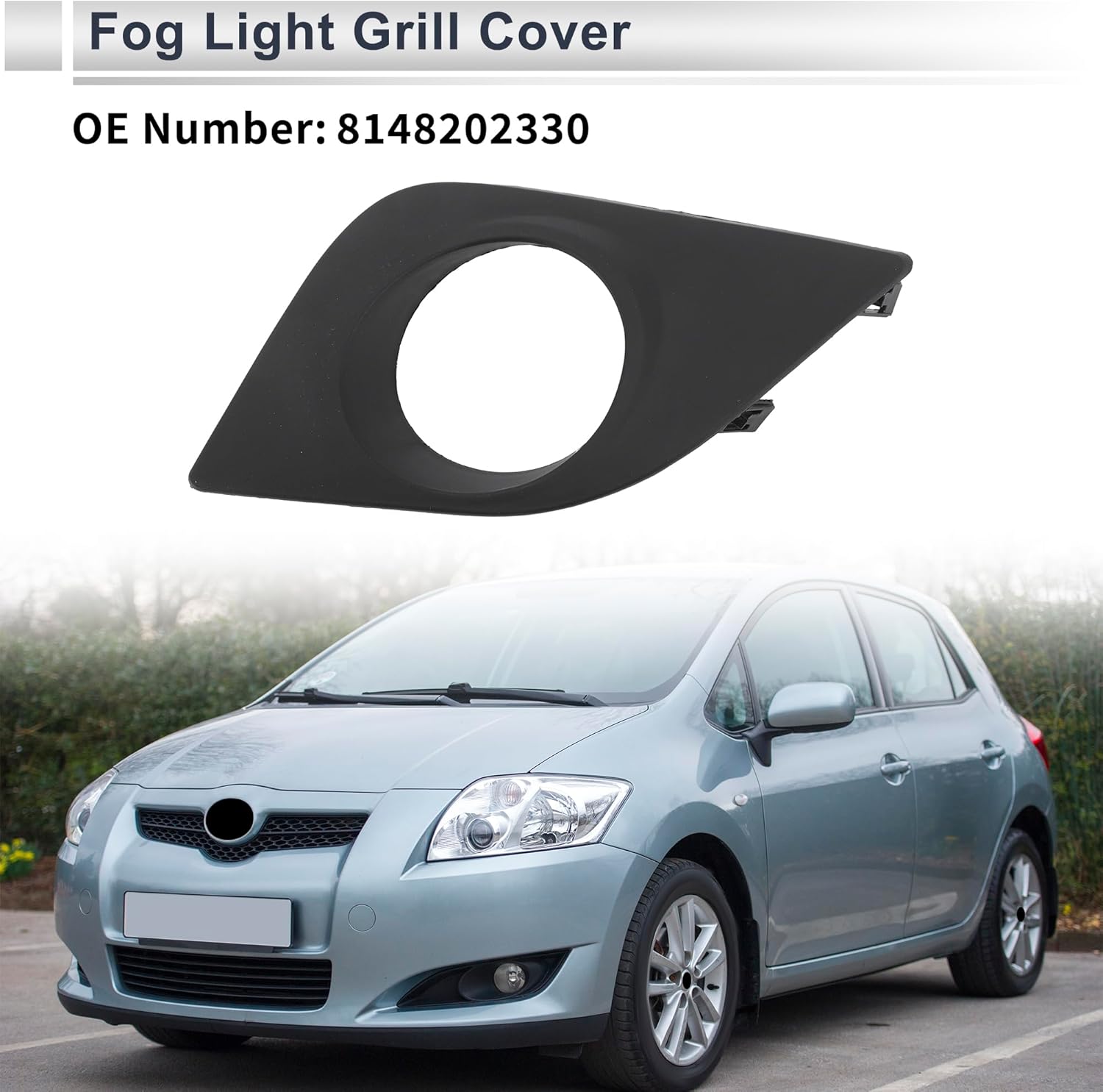 Front Left Fog Light Grill for Toyota Corolla 2014-2016 Front Lower Bumper Fog Light Cover Inserts No.8148202330 ABS 1 Pc - Image 2