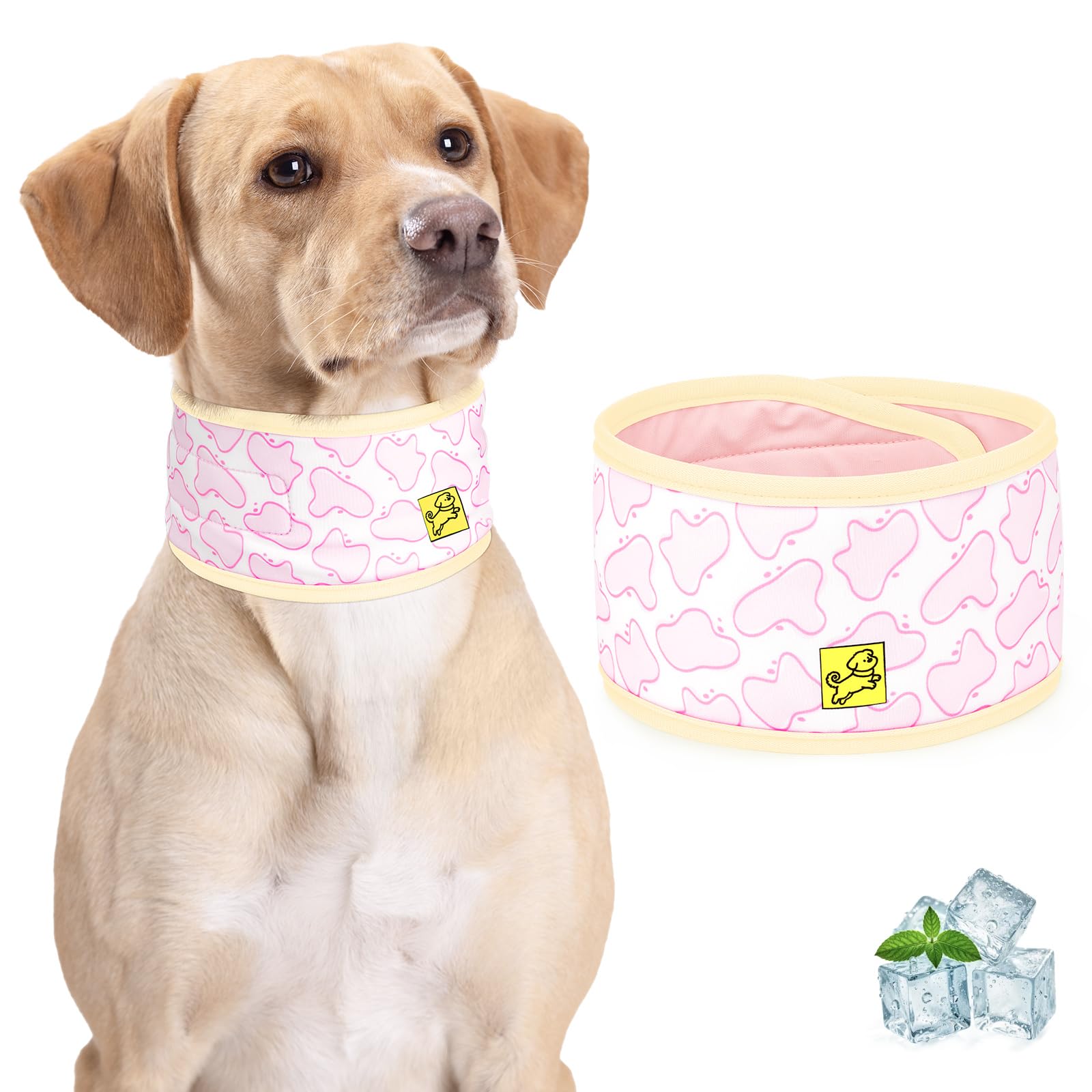 DQGHQME Kühlendes Halsband für Hunde, kühlendes Hundebandana, verstellbares Hundehalsband, kühlendes Hundehalsband, geeignet zur Kühlung von Hunden im Sommer