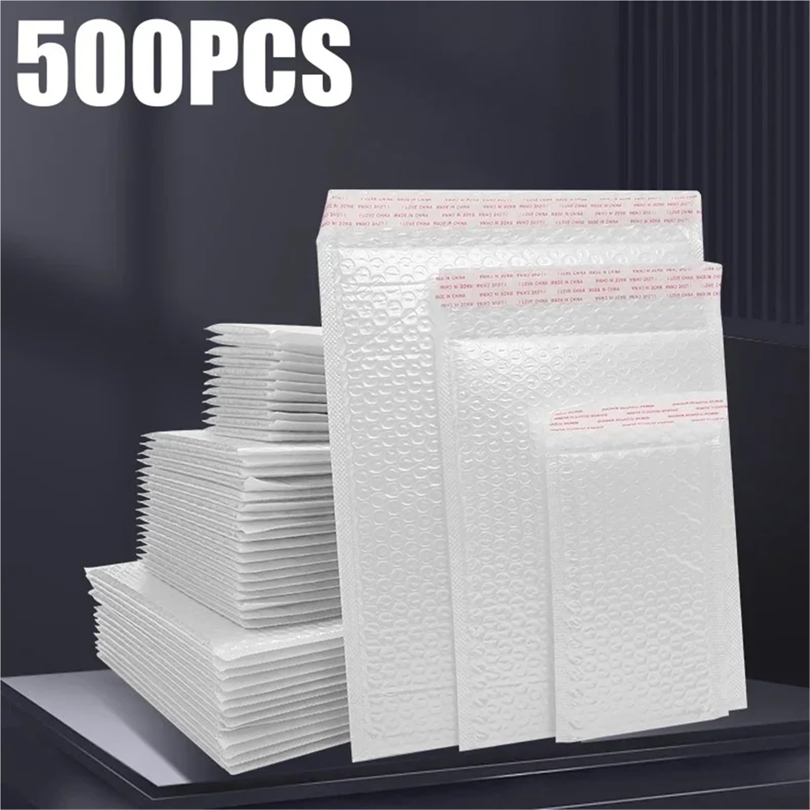 Buste imbottite autosigillanti bianche di varie dimensioni 50/100 PZ(100pcs,L-18x20cm)