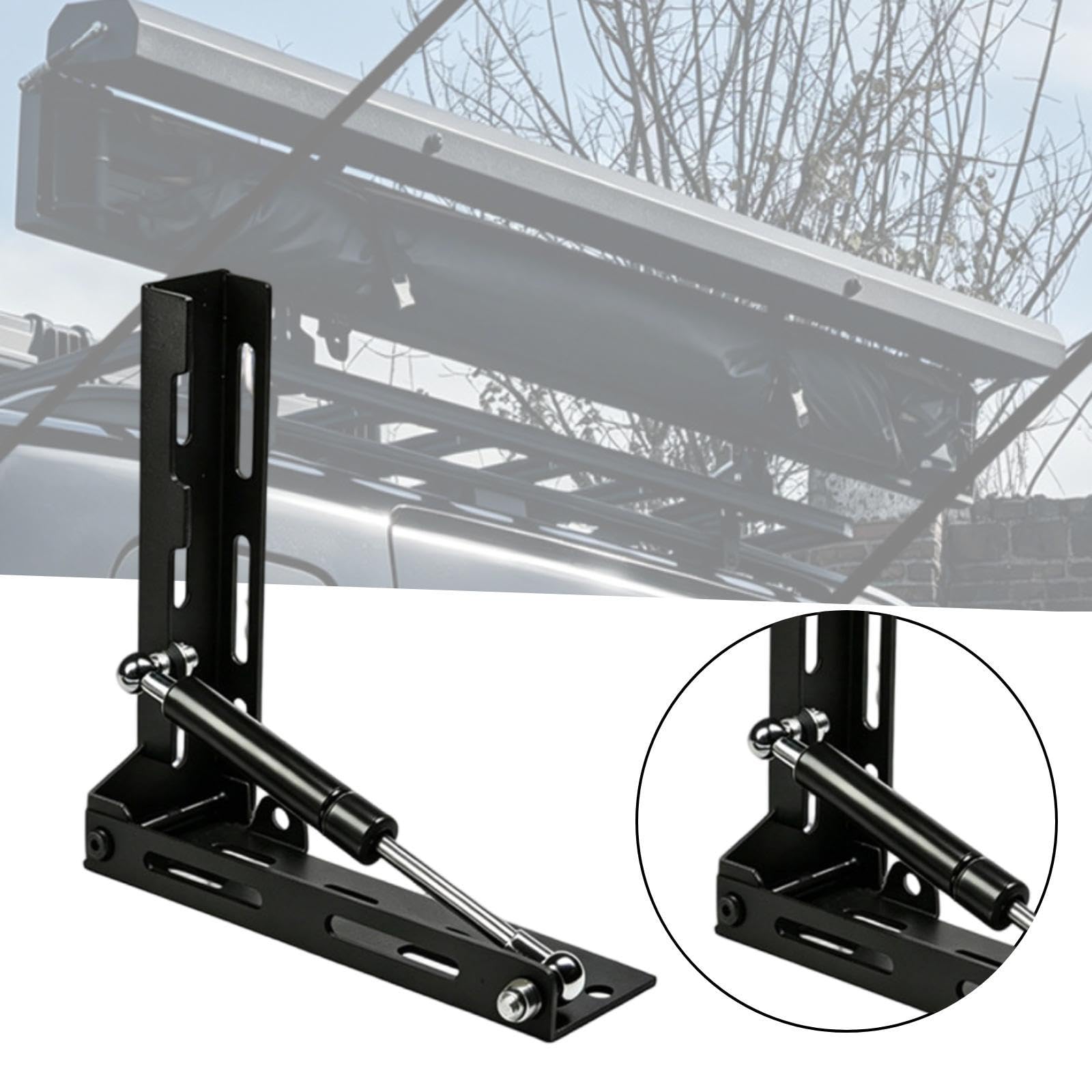 Car Awning Dachträger Halterung Klappbare Metall-l-Halterung als Zubehör Leise Funktionierend Leicht zu Montieren Langlebig für Camping Trekking