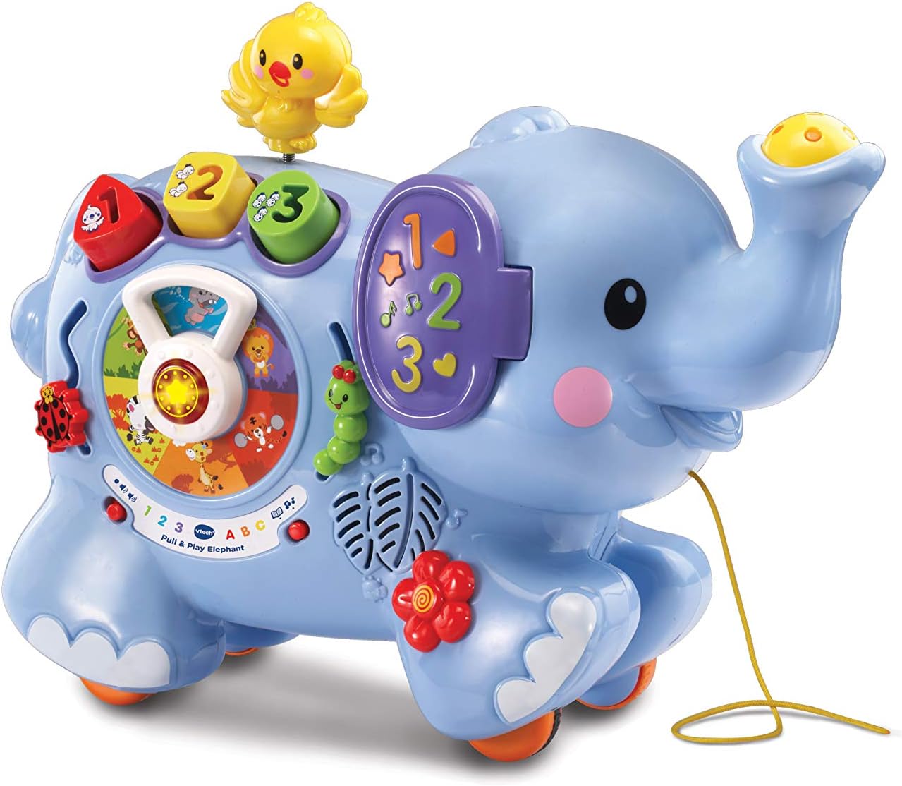 VTechVT80-505803 Pull & Discover Activity Elephant Toy - Blue