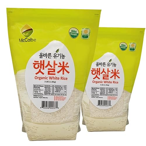 Miniatura 6 de McCabe Arroz dulce orgánico, sin gluten y sin OMG, rico en fibras y minerales, certificado orgánico USDA y CCOF, producto de Estados Unidos, (3