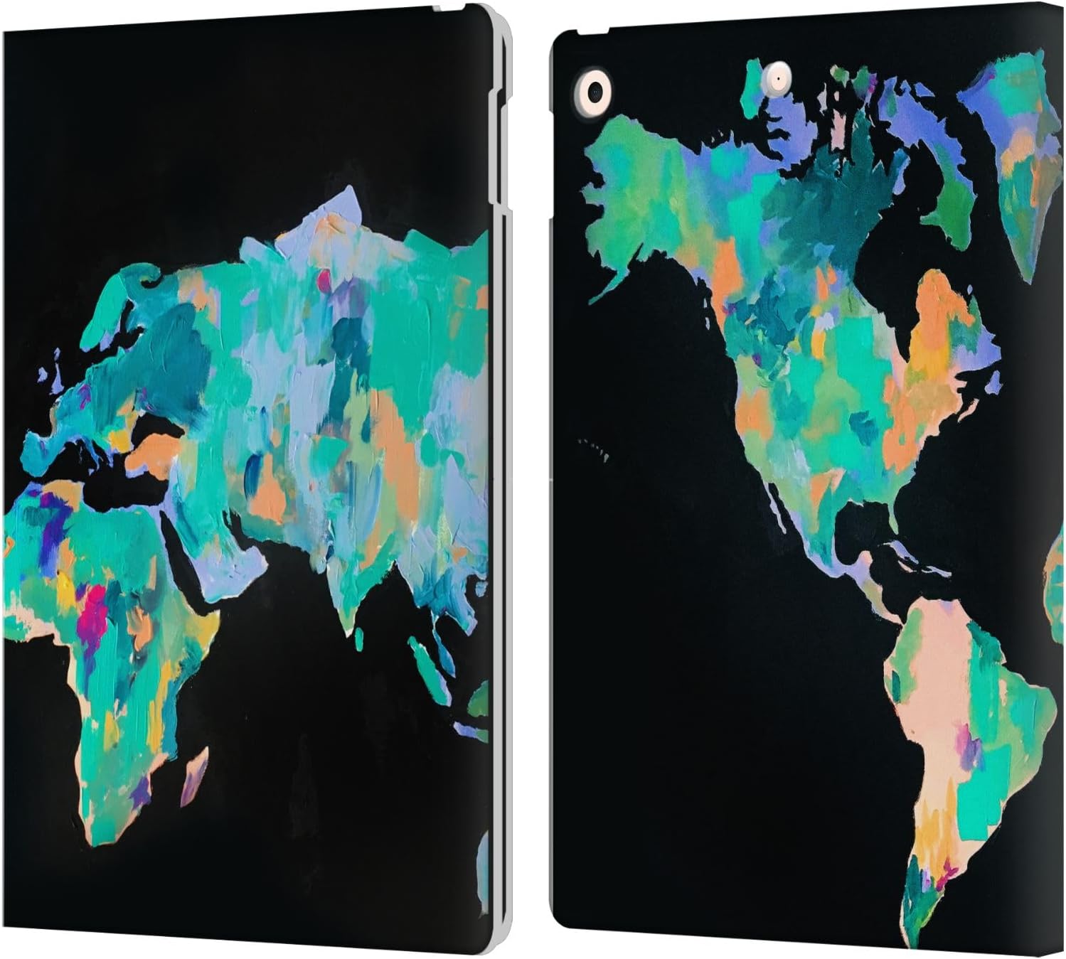 Head Case Designs Officially Licensed Mai Autumn World Map Paintings Leather Wallet Case Compatible with Apple iPad 10.2 2019/2020/2021
