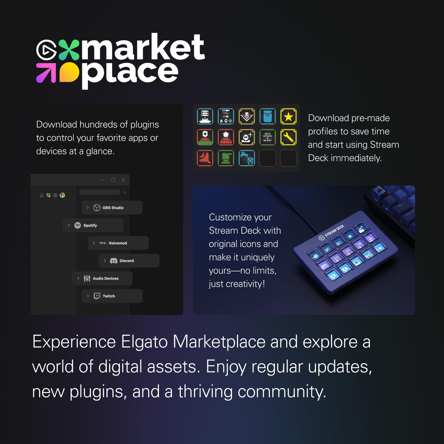 Elgato Stream Deck MK.2 – Studio Controller, 15 macro keys, trigger actions in apps and software like OBS, Twitch, YouTube and more, works with Mac and PC