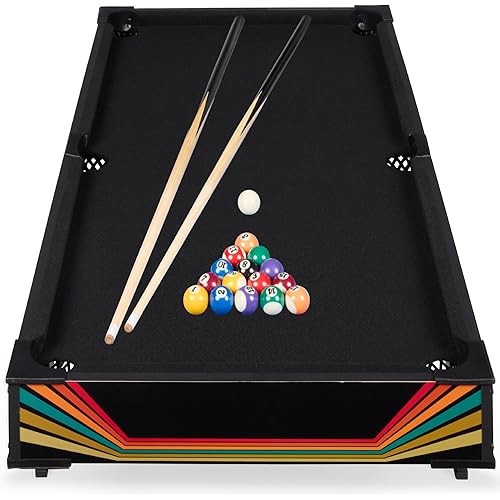 Best Choice Products 40in Tabletop Billiard Table, Pool Arcade Game Table for Living Room, Game Room w/ 2 Cue Sticks, Ball Set, Storage Bag