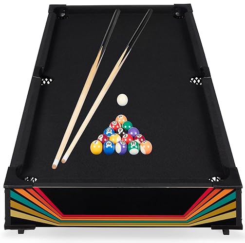 Best Choice Products 40in Tabletop Billiard Table, Pool Arcade Game Table for Living Room, Game Room w/ 2 Cue Sticks, Ball Set, Storage Bag