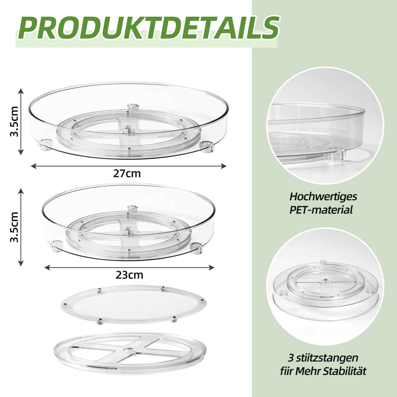 Porte-Épices Rotatif À 360° Plateau Tournant Cuisine Lazy Susan Porte