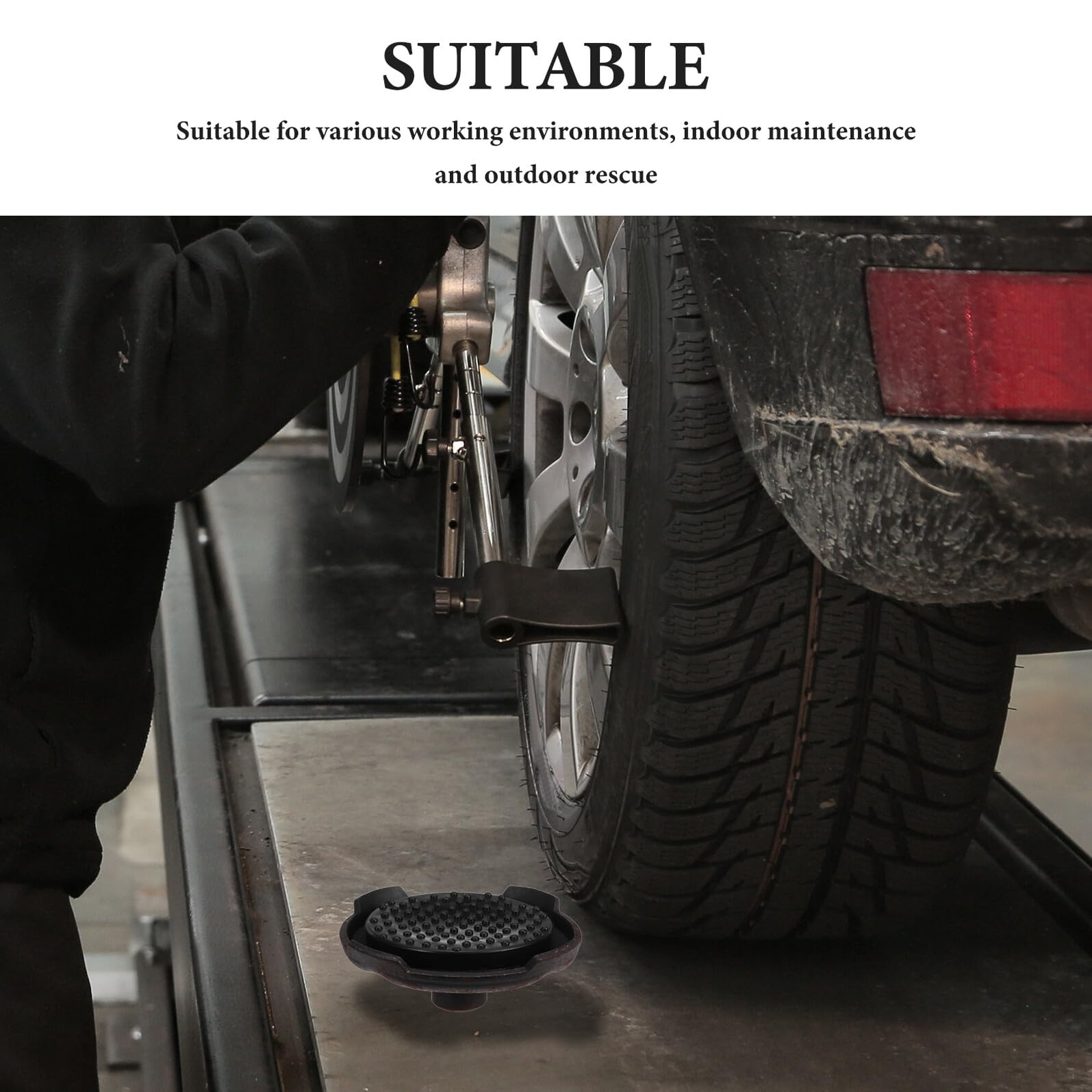 OUNONA Cuscinetto di Sollevamento Idraulico in Gomma Antiscivolo per Martinetto Tampone di Protezione per Auto e Camion Accessorio Resistente All’Alta Pressione per Manutenzione