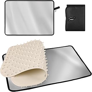 Heat-Resistant Mat for Food Warming Mats -16.5×23.6 Inch,Block Over 50% of Heat,Foldable Space-Saving Waterproof and Oil-Resistant,Preventing Countertop Cracking(Not Include Food Warming Mat)